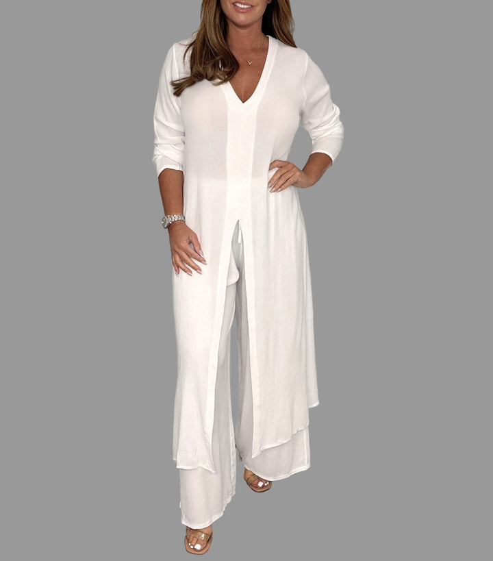 Dames V-hals tweedelige set Lente