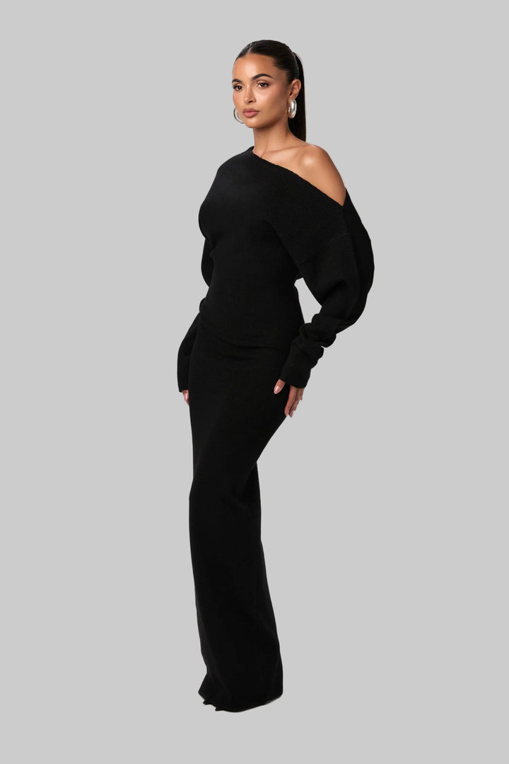 Damesjurk met verlaagde schouders Lange mouwen