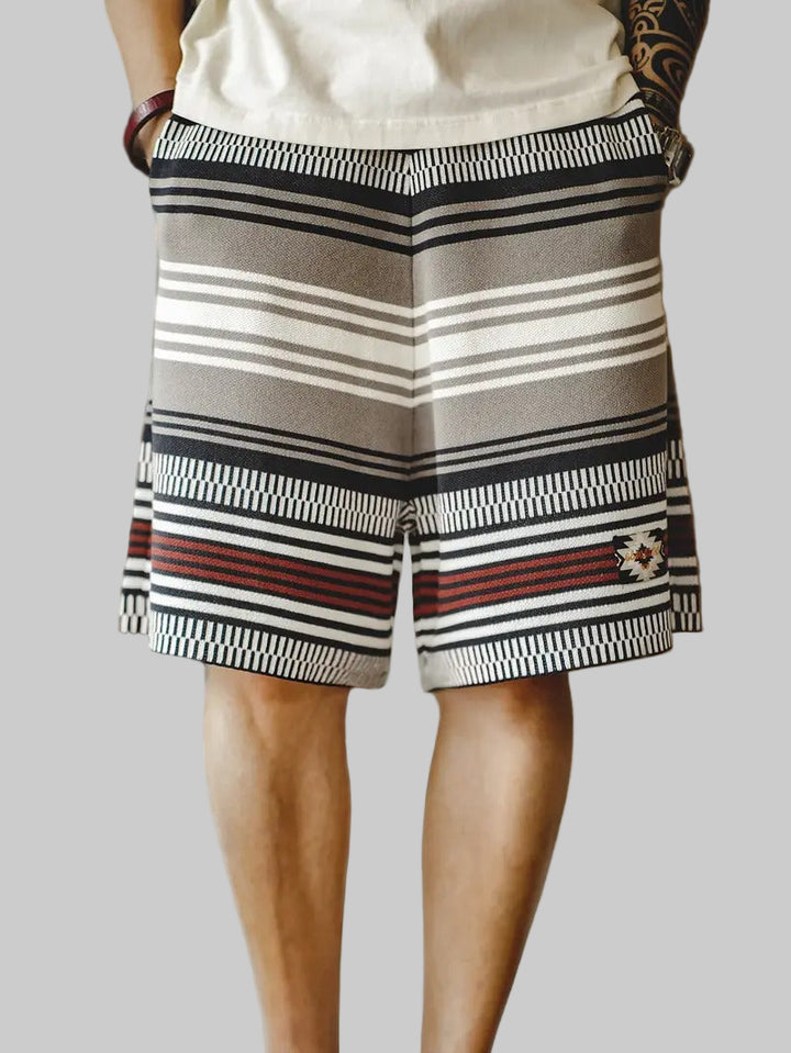 Heren Gestreepte Korte Broek