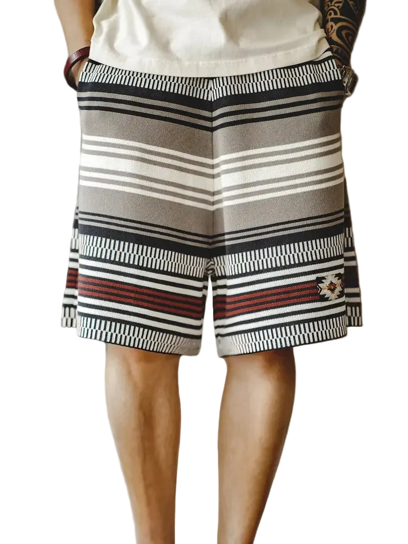 Heren Gestreepte Korte Broek