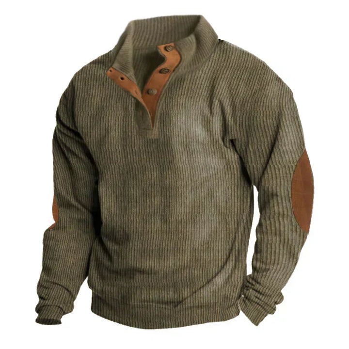 Heren Theo Gebreide Sweater met Knopen