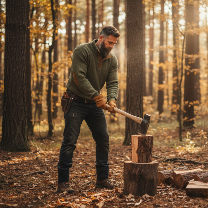 Heren Theo Gebreide Sweater met Knopen