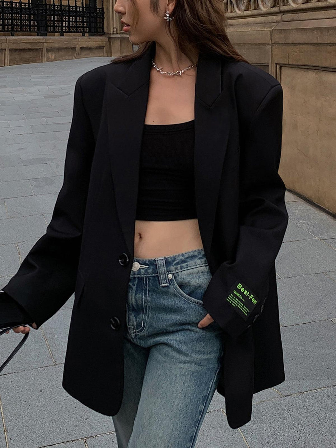 Dames Noor Oversized Getailleerde Blazer