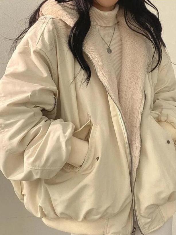 Omkeerbare winterjas voor dames met capuchon